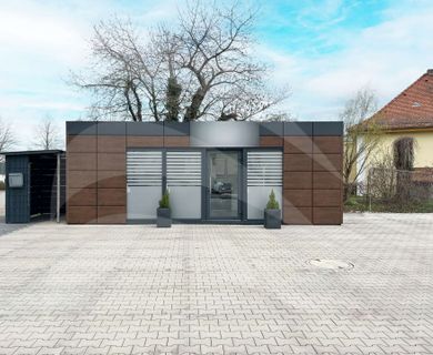 Gut sichtbarer Bürocontainer zentral in Gangkofen zu vermieten